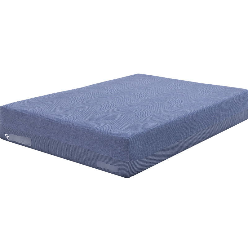 Bleu et gris 12 po matelas en mousse à mémoire de forme D2.5