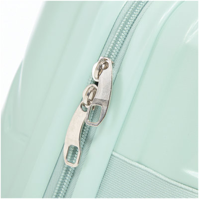 14"/20" 2 pcs/set in ABS Spinner Wheel Luggage, with Combination Lock,14" Cosmetic Case (Mint Green)