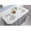 60" Palace Collection Quartz Carrara Cashmere Grey Bathroom Vanity Set With Hardware And F2-0013 Faucets in Chrome Finish-1732722016-1732722019