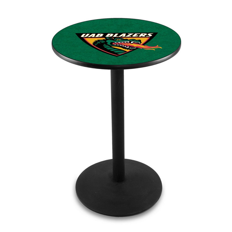 Round Metal Base Dining Table, Black Wrinkle, University of Alabama at Birmingham