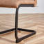 Ensemble de 4 chaises de salle à manger en faux cuir modernes avec coutures verticales et base en métal-1055499159-1009640539-1009640518