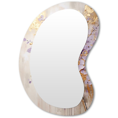 Miroir mural traditionnel violet et doré