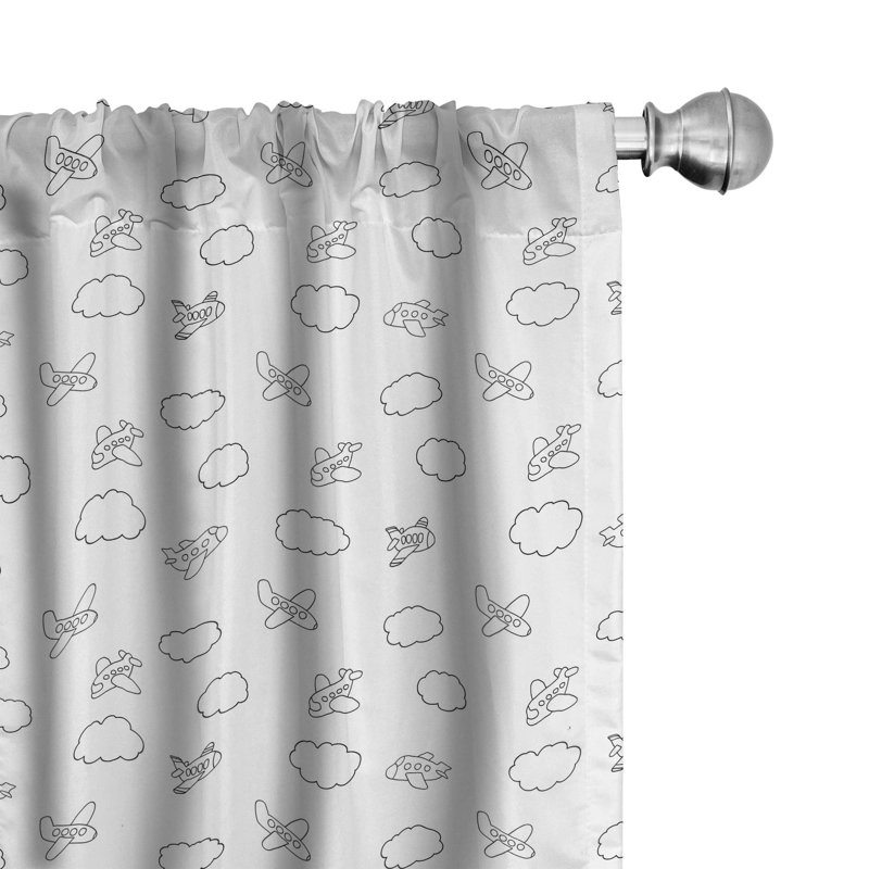 Semi-Sheer Rod Pocket Curtain Panels, 28" x 63"