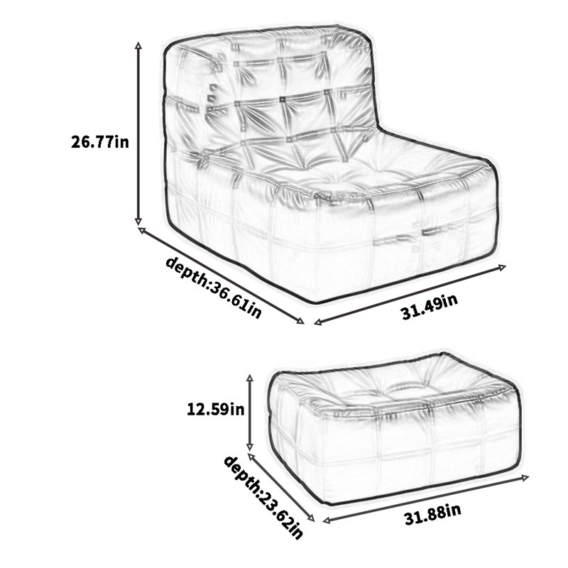 Retro minimalist lazy bean bag sofa