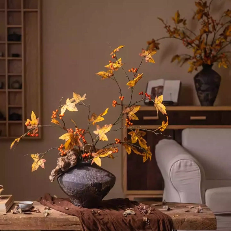 Branche d'érable d'automne 49,2 po de hauteur, [C] - Cinq tiges