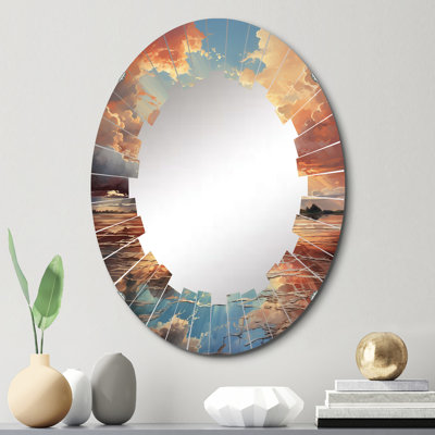 Mondercange - Miroir mural Paysages ovale