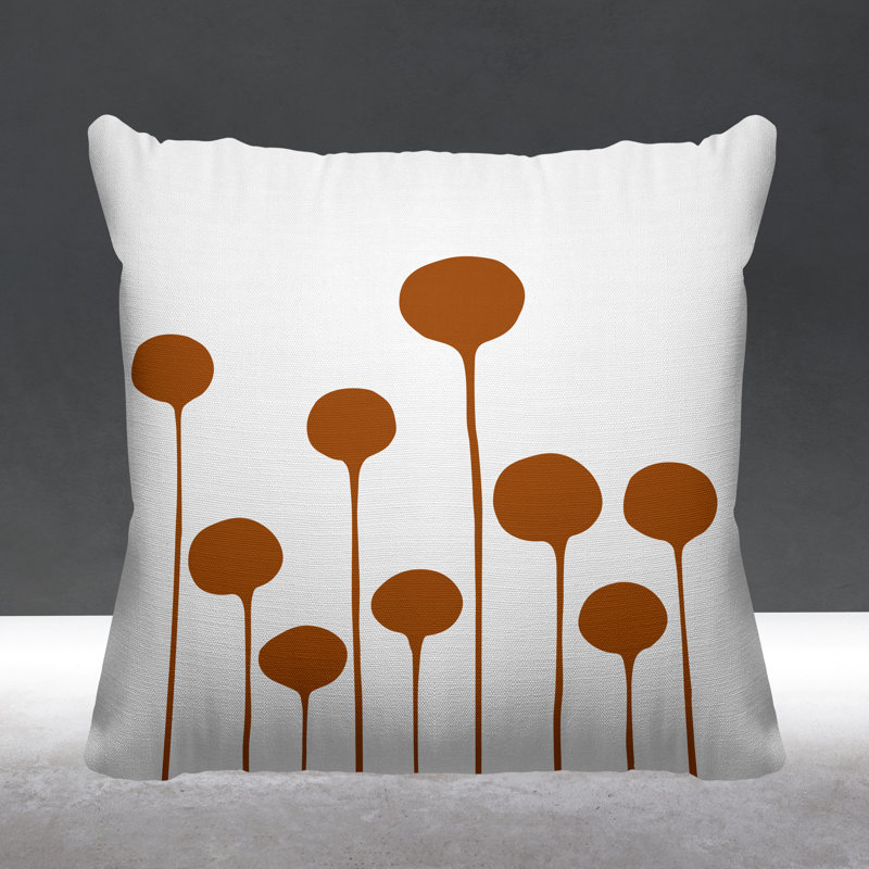 Housse et insert de coussin carré extérieur Courtland, Orange brûlé, L 17 po x H 17 po