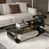 Plateau noir / base gris foncé