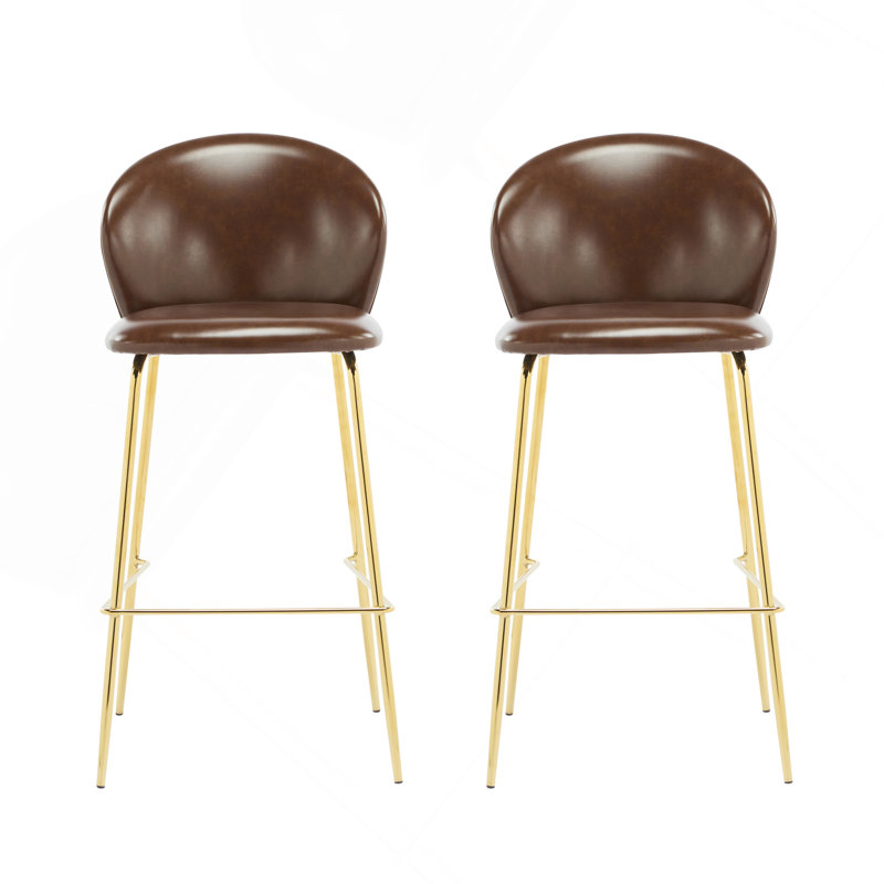 Tabouret de bar Kira, Marron foncé