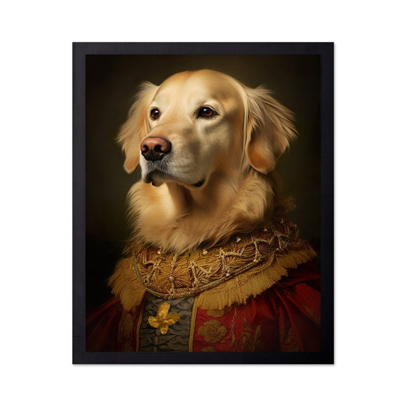 Golden Retriever aristocratique, 12"H x 16"W, Poster, Unframed