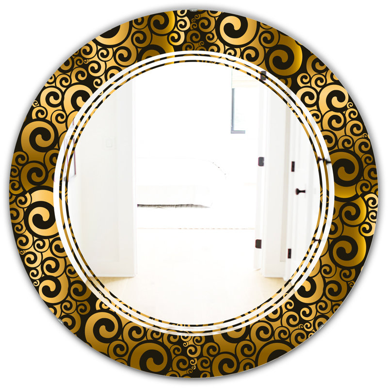 Miroir mural Traditional, H 23,6 po x l 23,6 po, Triple C Swirl I