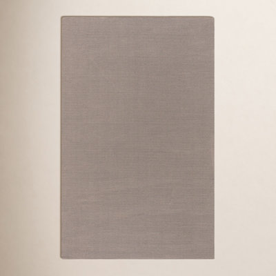 Crowe Dark Gray Hand-Loomed Striped Wool Rug