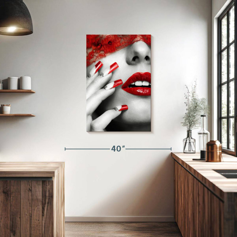 Shuttleworth Red Lips And Nails Pop, 36" H x 24" W
