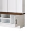 Arbre d'entrée de ferme avec banc, 6 crochets à manteau, 3 armoires de rangement et tablettes réglables, organisateur de rangement pour vestibule, vestibule et vestibule de 55 po-19600051