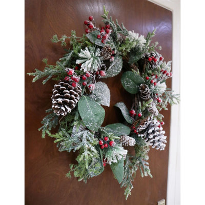 Faux PVC 46cm Christmas Wreath