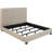 Oatmeal Upholstered Eastern Panel Bed
