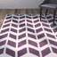 Tapis mauve / ivoire en laine touffeté à la main Deedie-823707703