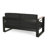 Outdoor Chair With Slat Design And Cushions Aluminum Frame Fabric Finish -