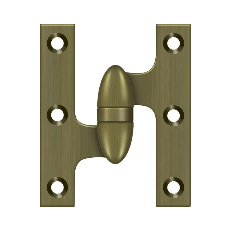 Butt Bearing Hinge, Antique Brass