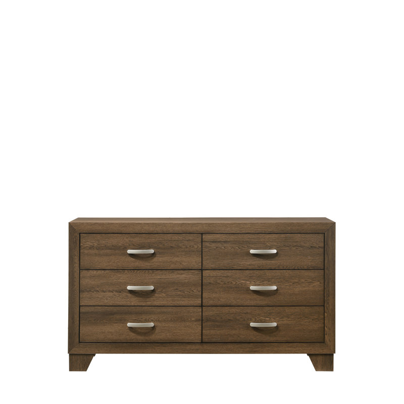 Solem 6-Drawer Rectangular Double Dresser, Oak