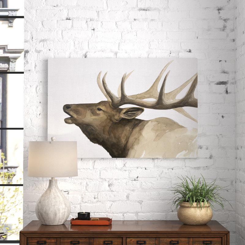 «Seppe Call of the Elk II», reproduction d'art sur toile, H 8 po x l 12 po x P 1,5 po