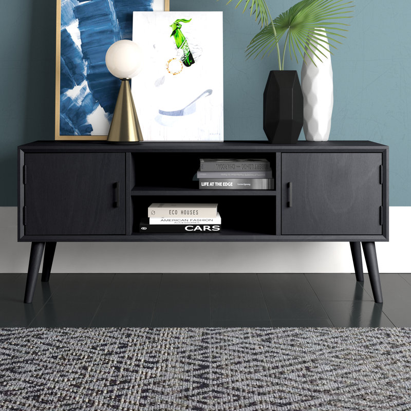 Alaynah TV Stand for TVs up to 55", Black
