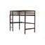 Lit mezzanine simple haut, lit mezzanine en bois d'hévéa avec barrière de sécurité-500378459