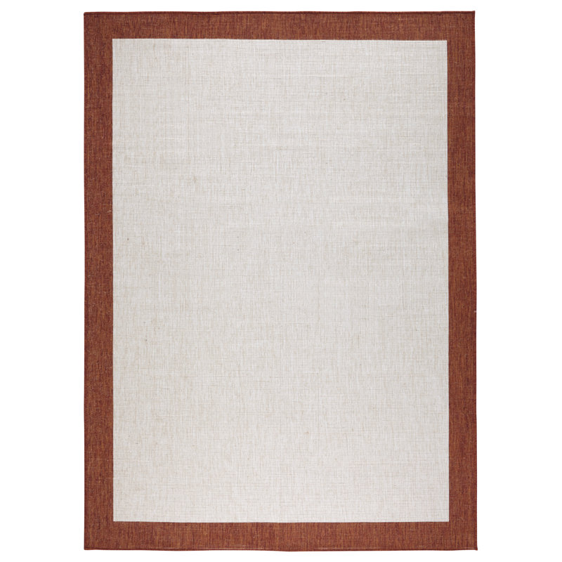 Panama Flatweave Orange/Cream Rug, Rectangle 160 x 230cm