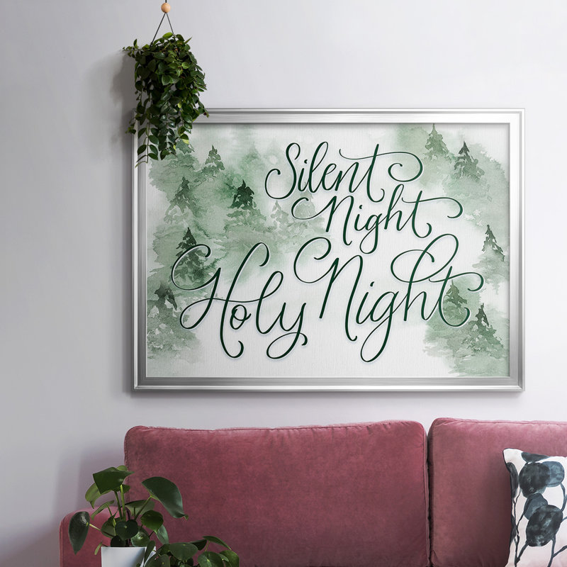 Sainte nuit - Reproduction de photo sur toile, Argent, H 18 po x l 26 po x P 1,5 po