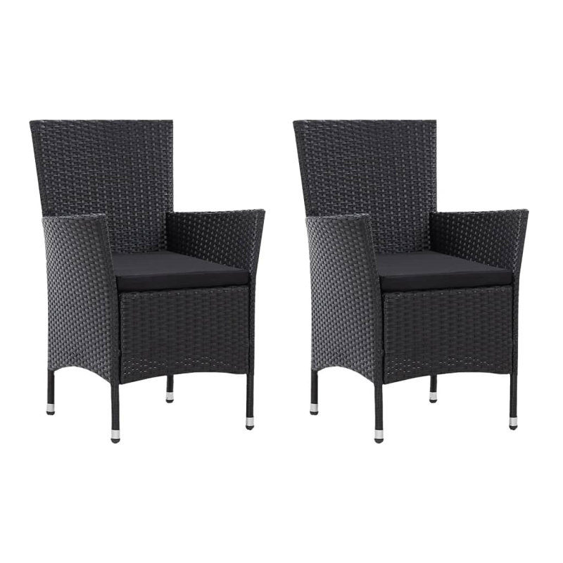 Chaise de patio avec coussins Randeen, Structure grise / coussin gris foncé