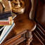 Console en bois massif de style rustique rétro