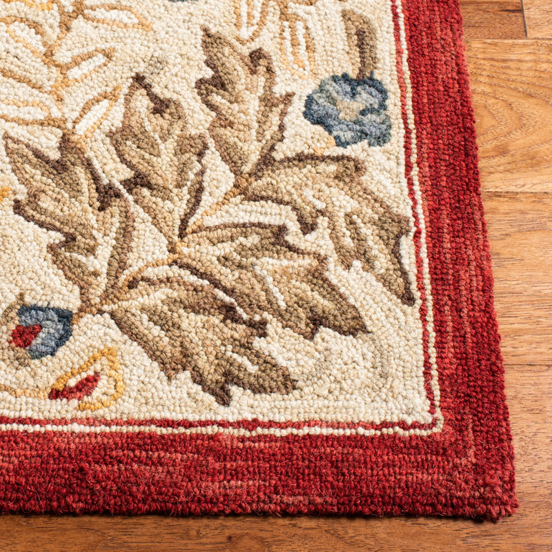 Brayton Hand Hooked Wool Pile Oriental Rug, Round 8'