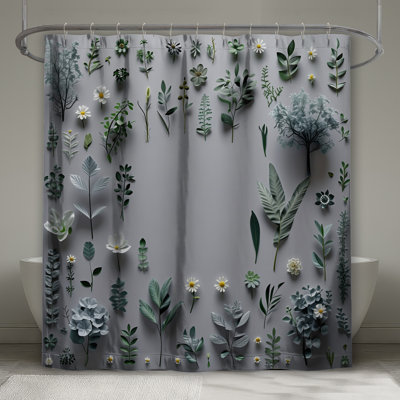 Floral Arrangement Shower Curtain - Floral Bathroom Decor Minimalist