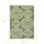 Tapis intérieur / extérieur vert et ivoire lavable 8 pi x 10 pi