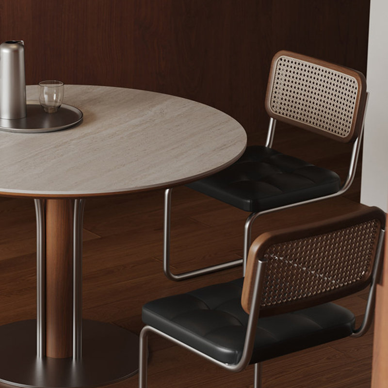 Table de salle à manger ronde Swanley, H 29,52 po x l 43,30 po x P 43,30 po