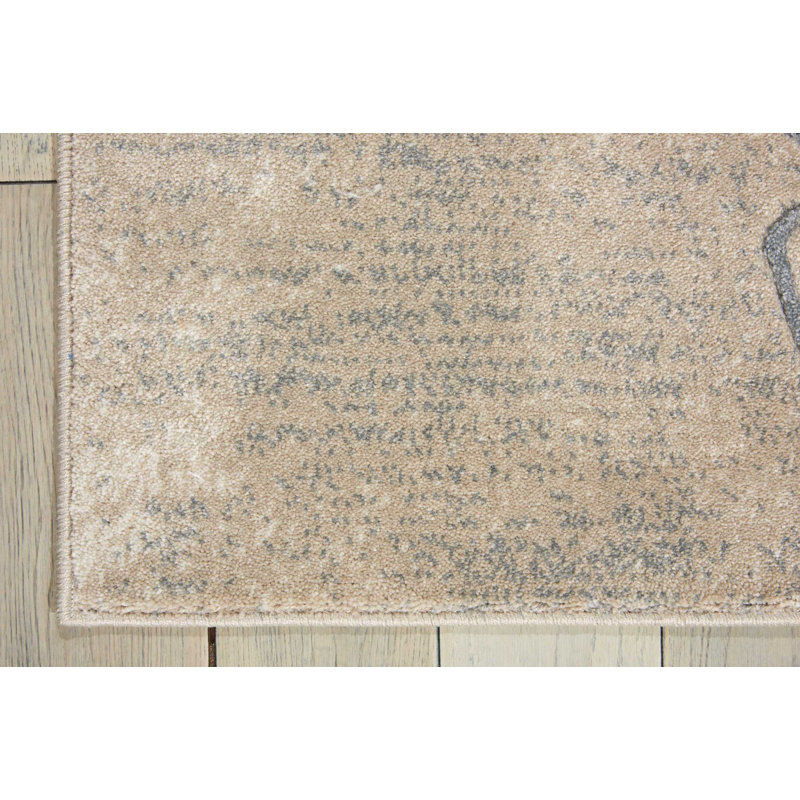 Tapis beige Ashli, Tapis de couloir 2 pi 2 po x 7 pi 6 po