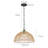 1 - Light Hand-Woven Rattan Dome Pendant Light