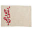 Zaylee Embroidered Berry Design Placemat and Napkin Set (4 Placemats + 4 Napkins)
