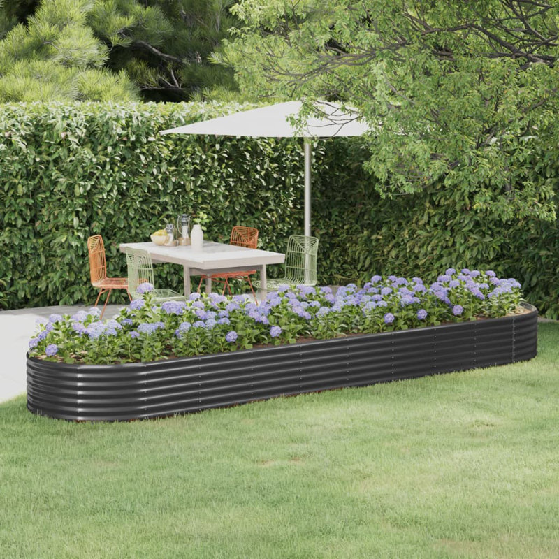  Garden Raised Bed Anthracite Powder-Coated Steel