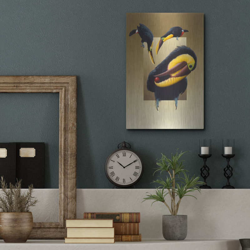Luxe Toucans «Chestnut-Mandibled Toucans» par Har, H 16 po x l 12 po