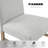 Dunton Upholstered Dining Chair, Light Gray Fabric With Rubberwood Legs