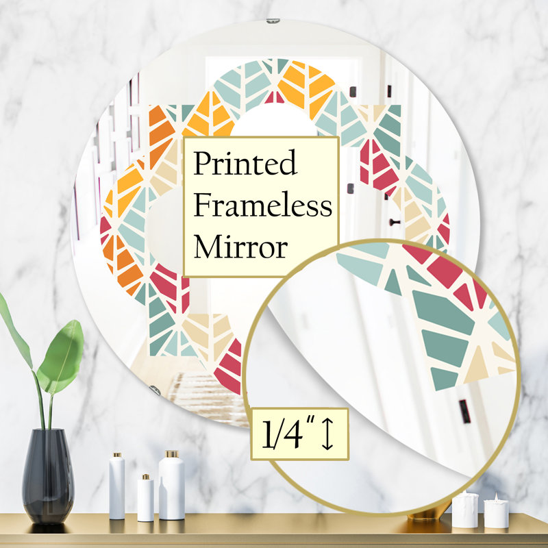 Miroir mural quadrilobe éclectique Quatrefoil, H 31,5 po x l po