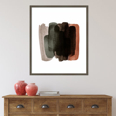 «Warm Abstract I» par Amy Lighthall - impression encadrée