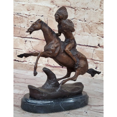 Sculpture Cardello Native American Horseman