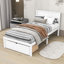 Lit plateforme en bois avec tiroir de rangement et tête de lit-743472500-743472501