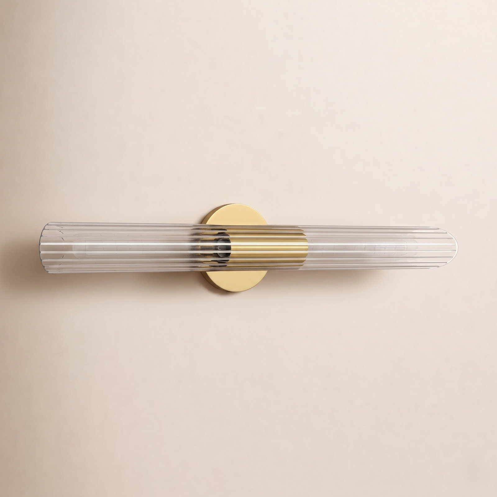 Anston 2 Light Glass Dimmable Armed Sconce, Aged Brass