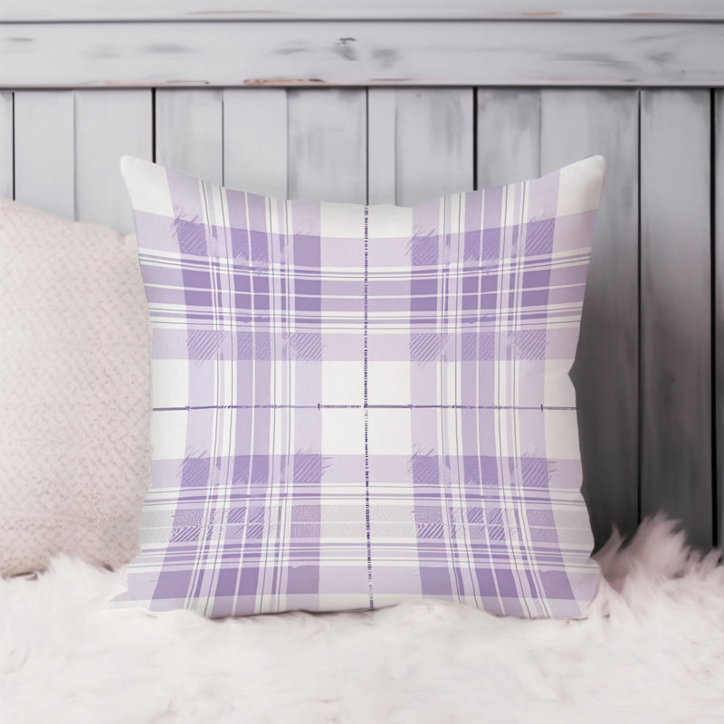 Purple Plaid Pattern XI Modern, 20"H x 20"W