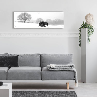  «Grazing pair» par Erin Clark, art mural en verre acrylique, 48 po x 16 po
