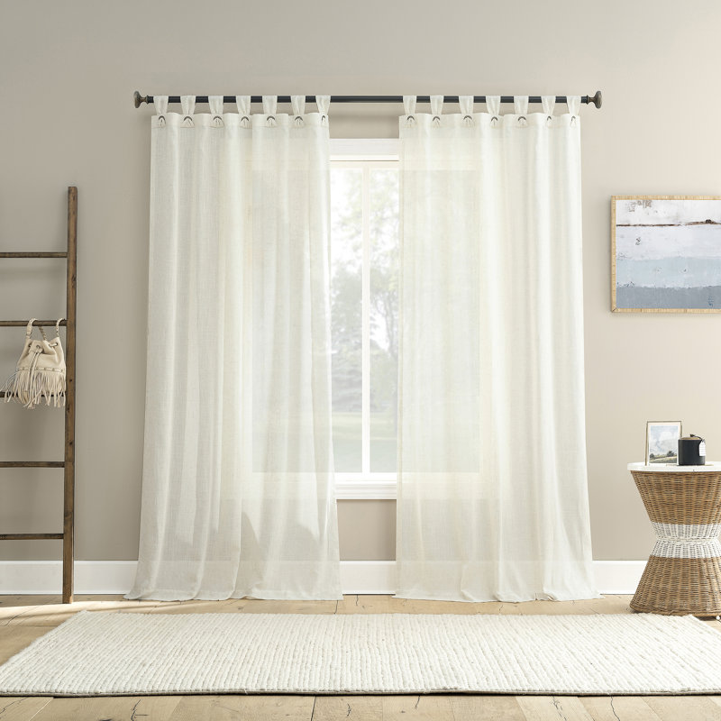 Panneau de rideau transparent à pattes Waverly, L 50 po x L 63 po