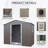 8Ft X 4Ft Outdoor Metal Storage Shed With Window And Metal Foundation-121324810